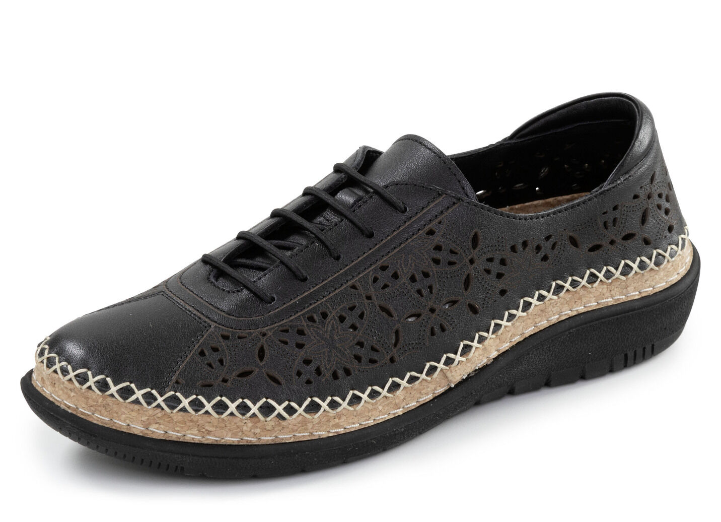 ELENA EDEN, sommerliche Damen-Schnürschuhe, Weite H, mit herausnehmbarem Fussbett
