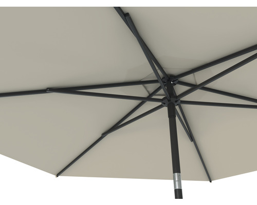 Soluna Cessy middenstokparasol, Ø 300 cm, polyester (PES), ecru