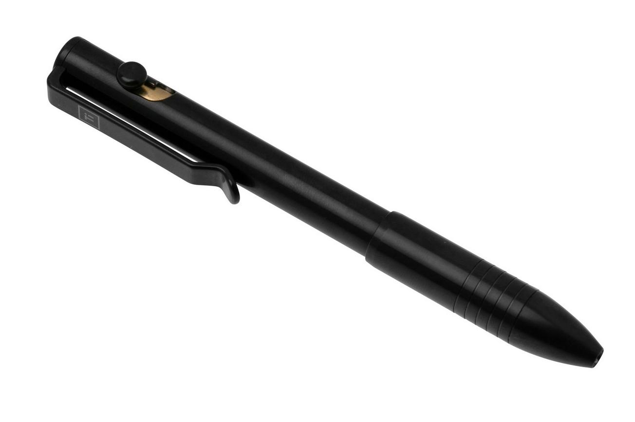 Big Idea Design Bolt Action Pen BA-DLC Black DLC Titanium, auto adjusting everyday carry pen