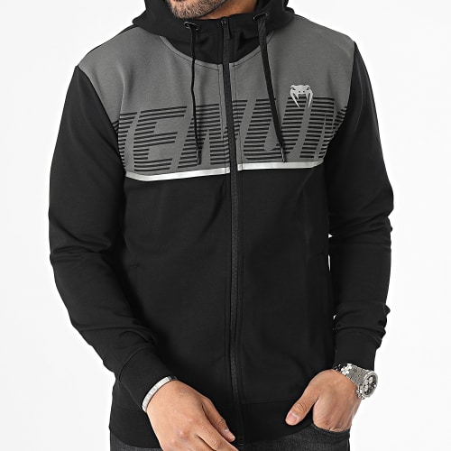 Sweat Zippé Capuche Laser ZX Noir Gris