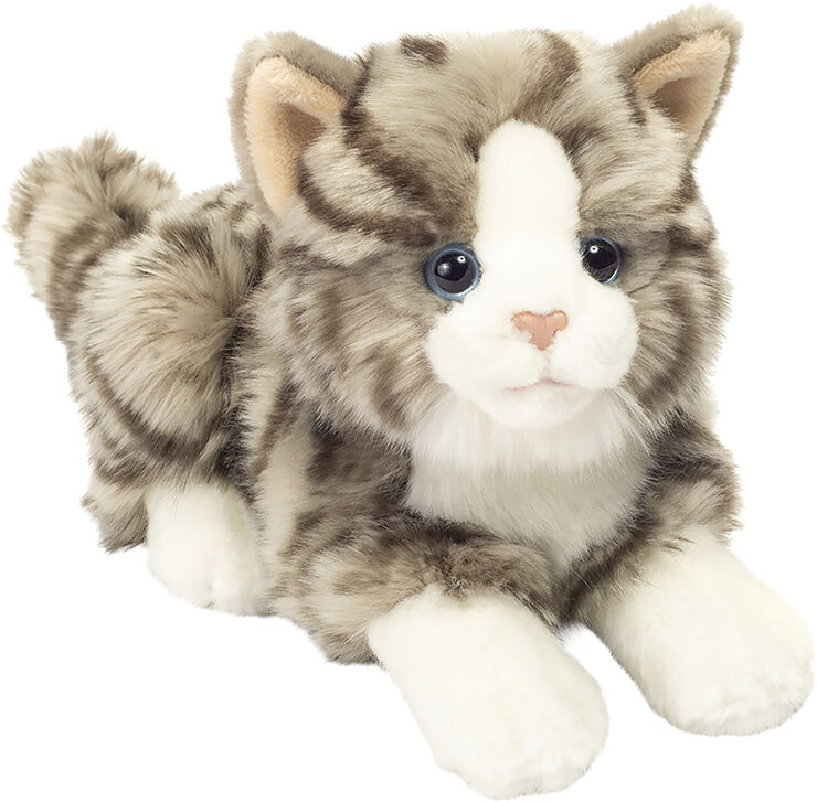 Teddy Hermann Teddy Hermann - Liggende kat grå 20 cm