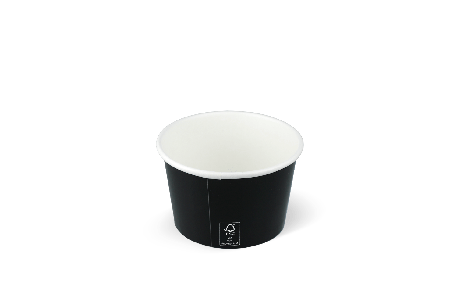 IJsbeker 120ml Ø78mm 4oz FSC®Mix karton zwart