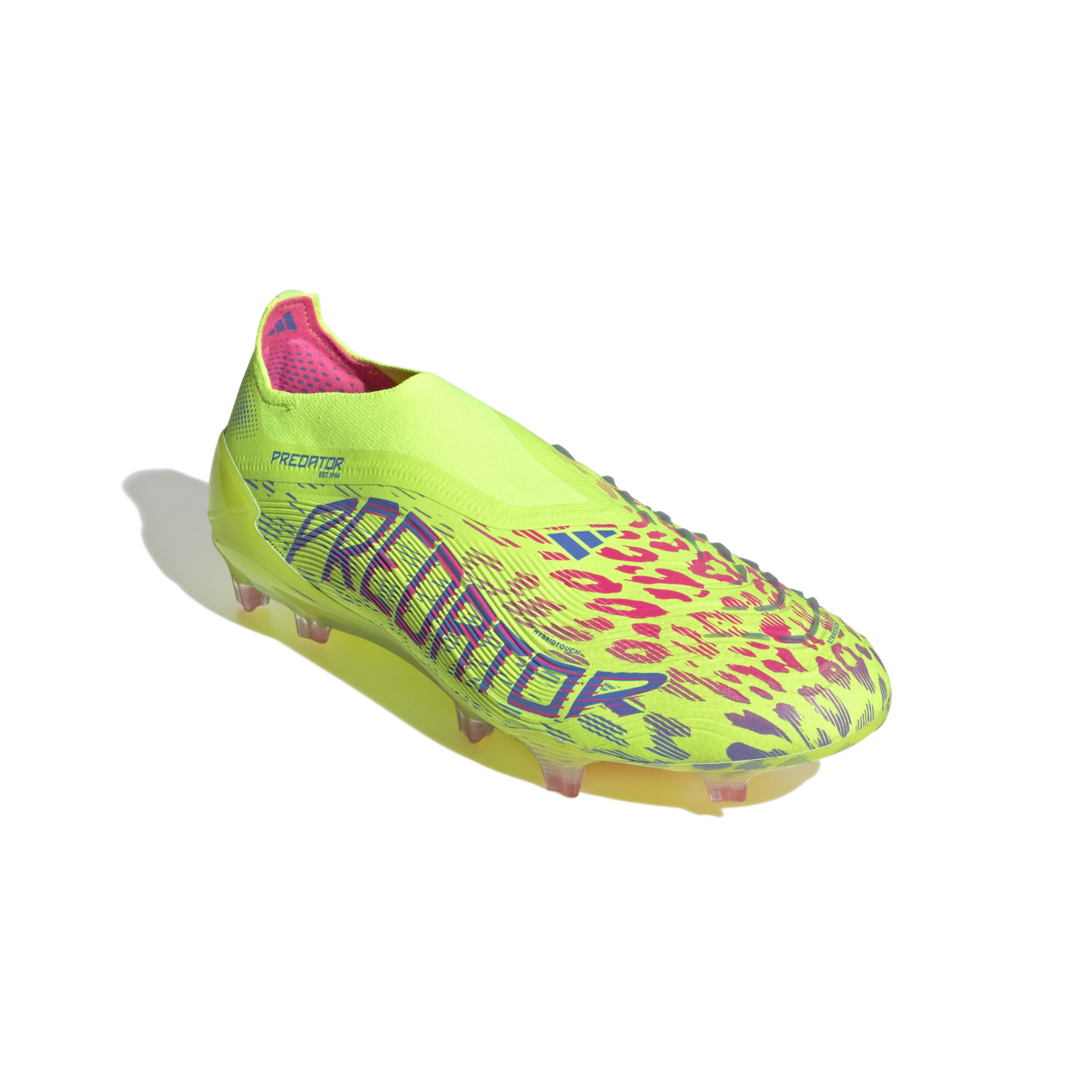 Adidas Predator Elite Veterloze Gras Voetbalschoenen (FG) Neongeel Blauw Roze