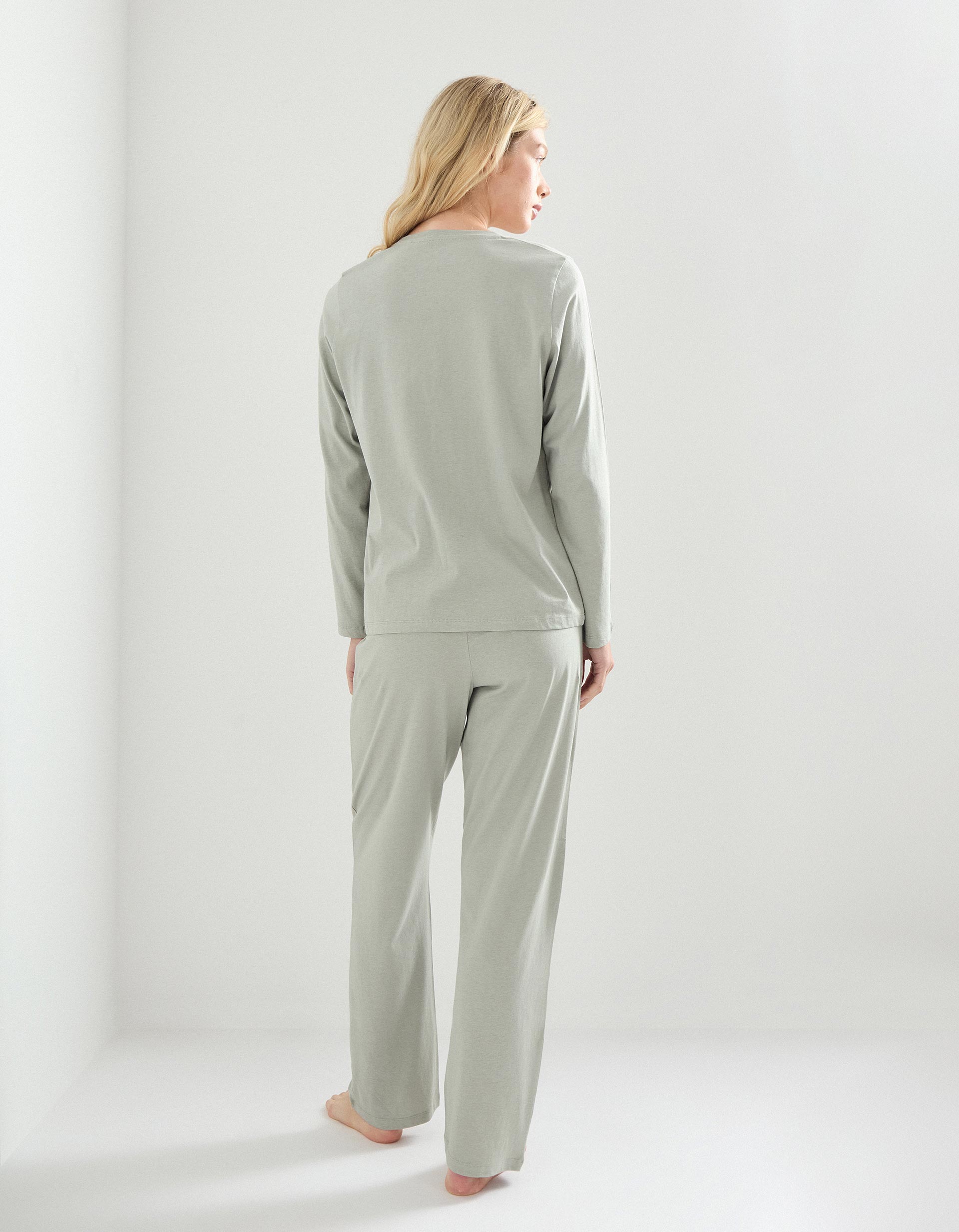 Pijama Jersey, Mulher, Cinzento Claro