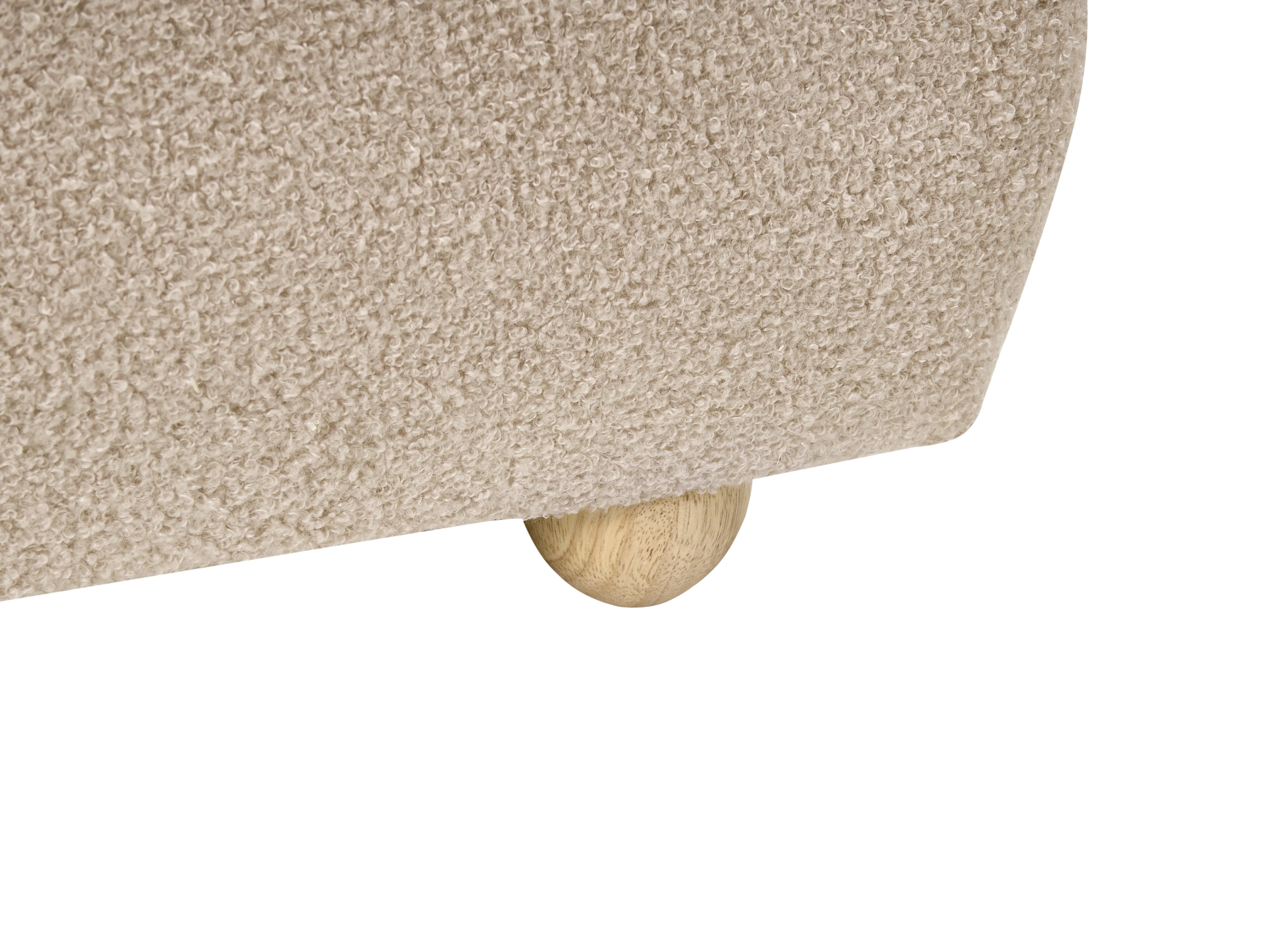 Bed met opbergruimte Bouclé BLAGNAC 90 x 200 cm Beige