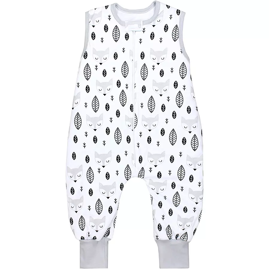 TupTam Baby  Winter Schlafsack mit Beinen 2,5 Tog weißgrau