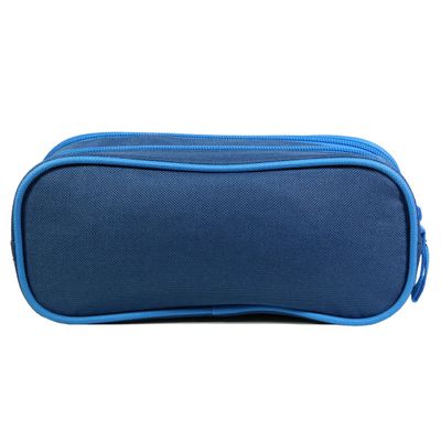 Trousse rectangulaire Phileas Basket - 2 compartiments - bleu - Bagtrotter