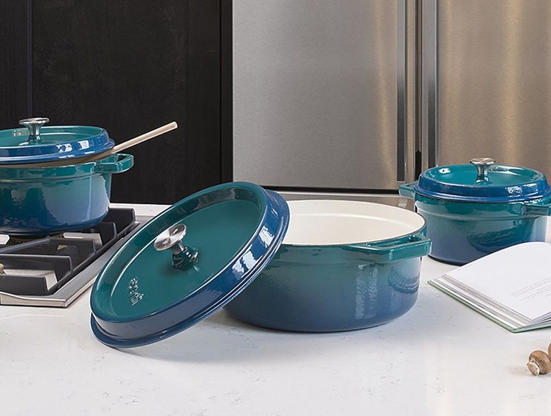 Sola Braadpan Gietijzer - Ø 24 cm - Pan Geschikt Voor Inductie - Inclusief Deksel