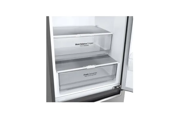 LG Refrigerator GBB71PZDMN A  , Free standing, Combi, Height 186 cm, No Frost system, Fridge net capacity 234 L, Freezer net capacity 107 L, Display, 36 dB, Silver
