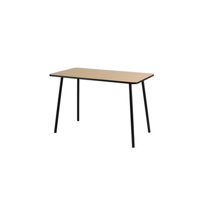 Bureau home office HOPM - 114 x 60 cm - pied noir et plateau hêtre