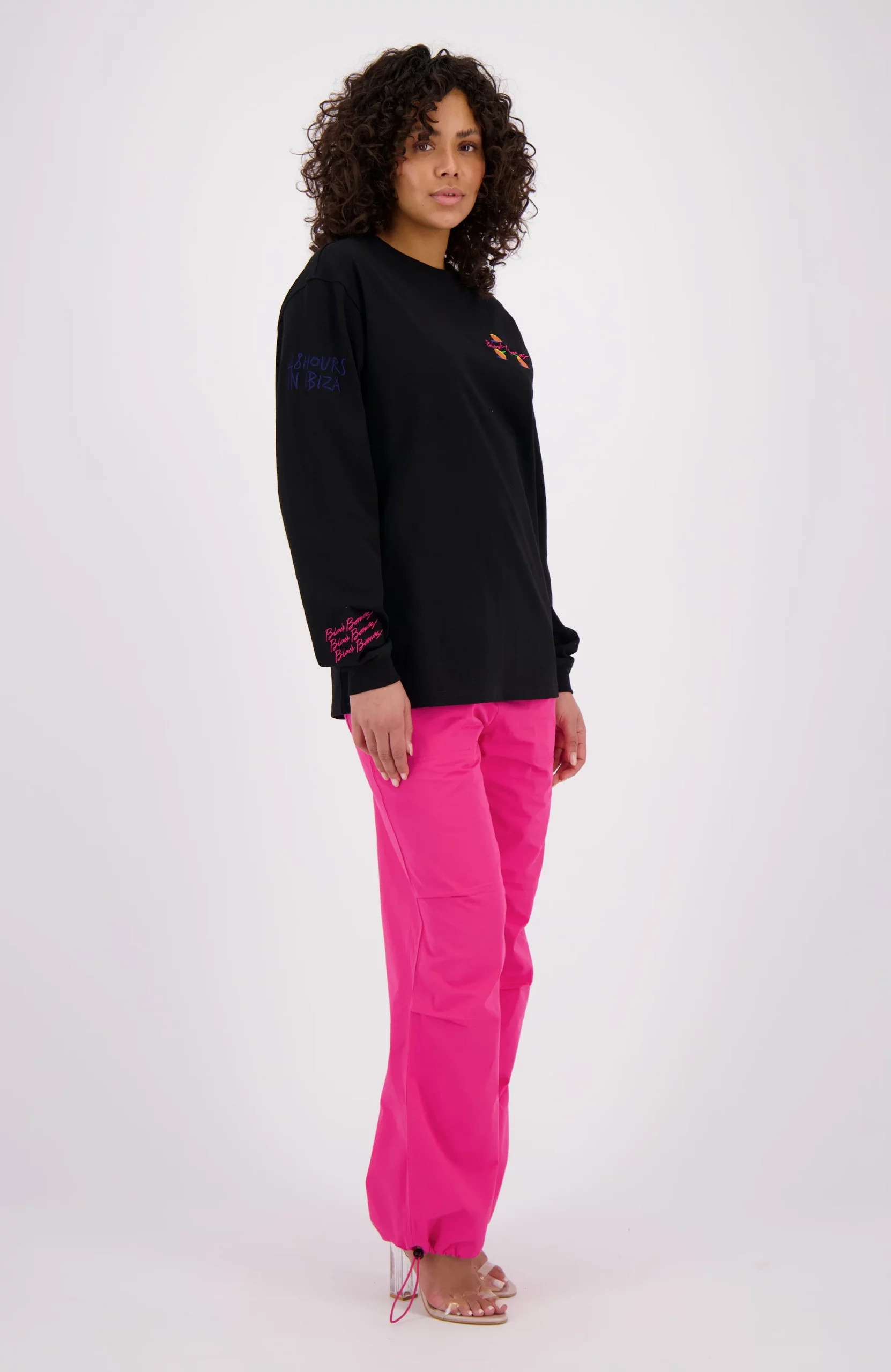 Black Bananas Parachute Broek Dames Roze