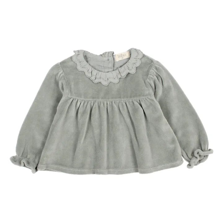 Búho Blouse Velours | Bleu gris
