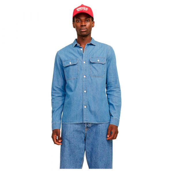 Jack & Jones Camisa De Manga Comprida Travis Light Blue Denim 2XL