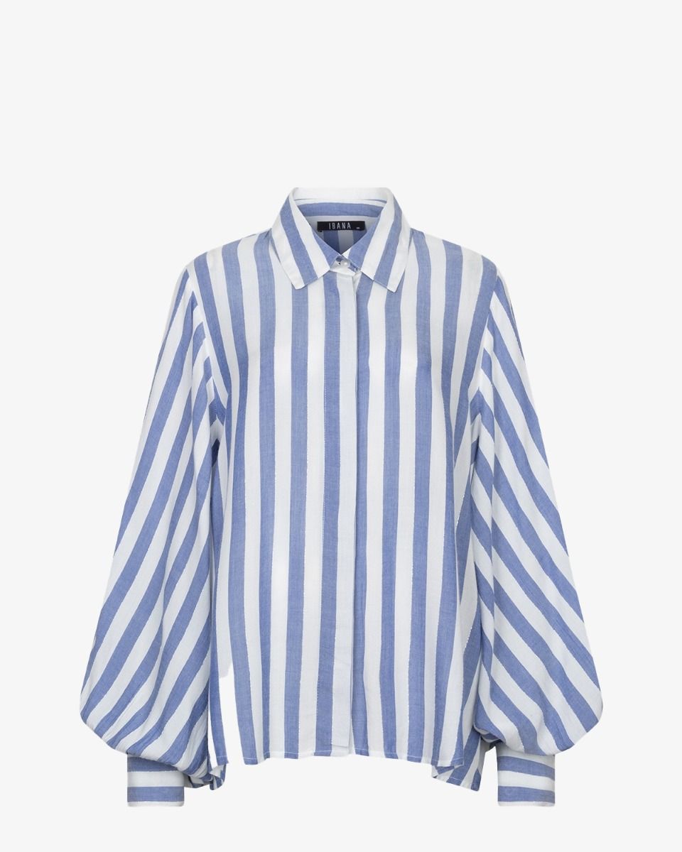 Ibana Thalita Blauw/Wit Dames Blouse