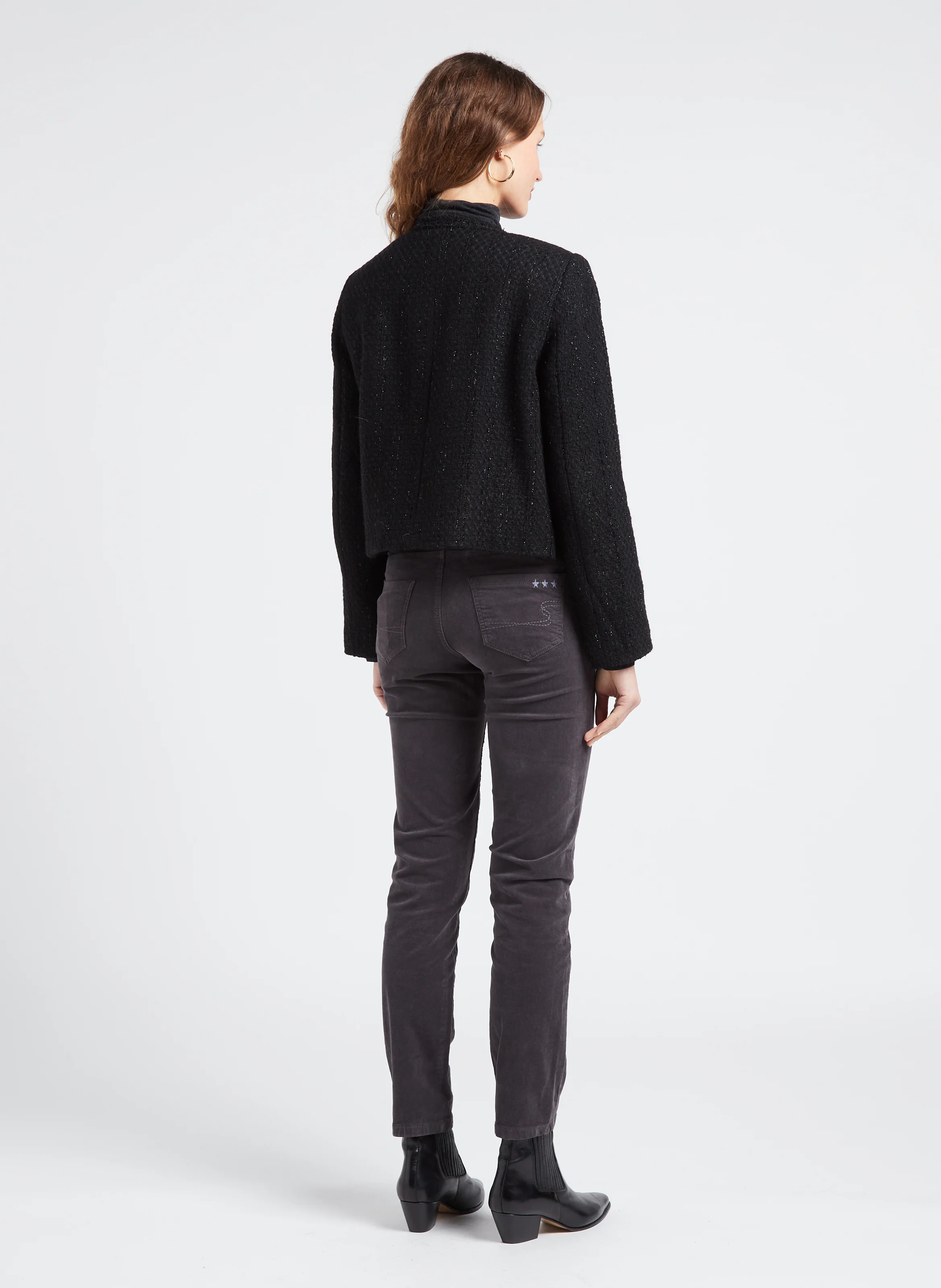 TAKILA - Tee-shirt col roulé en coton et en laine mélangés | Noir