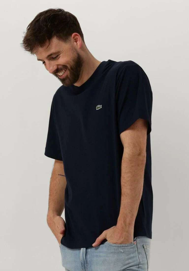 LACOSTE donkerblauwe lacoste t-shirt 1ht1 men's tee-shirt