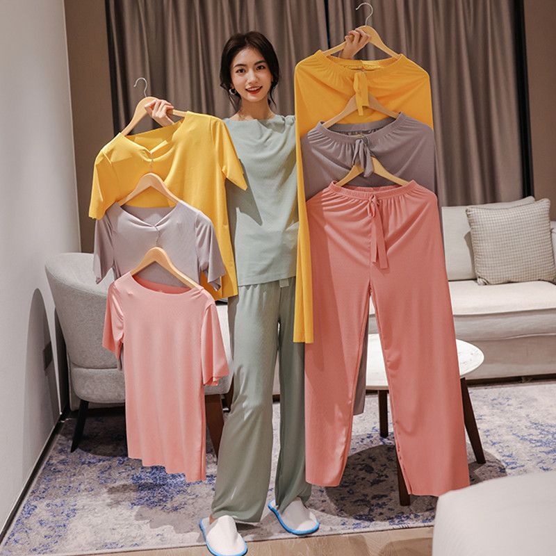 KUMI - Pyjamaset: T-shirt met korte mouwen + loungebroek