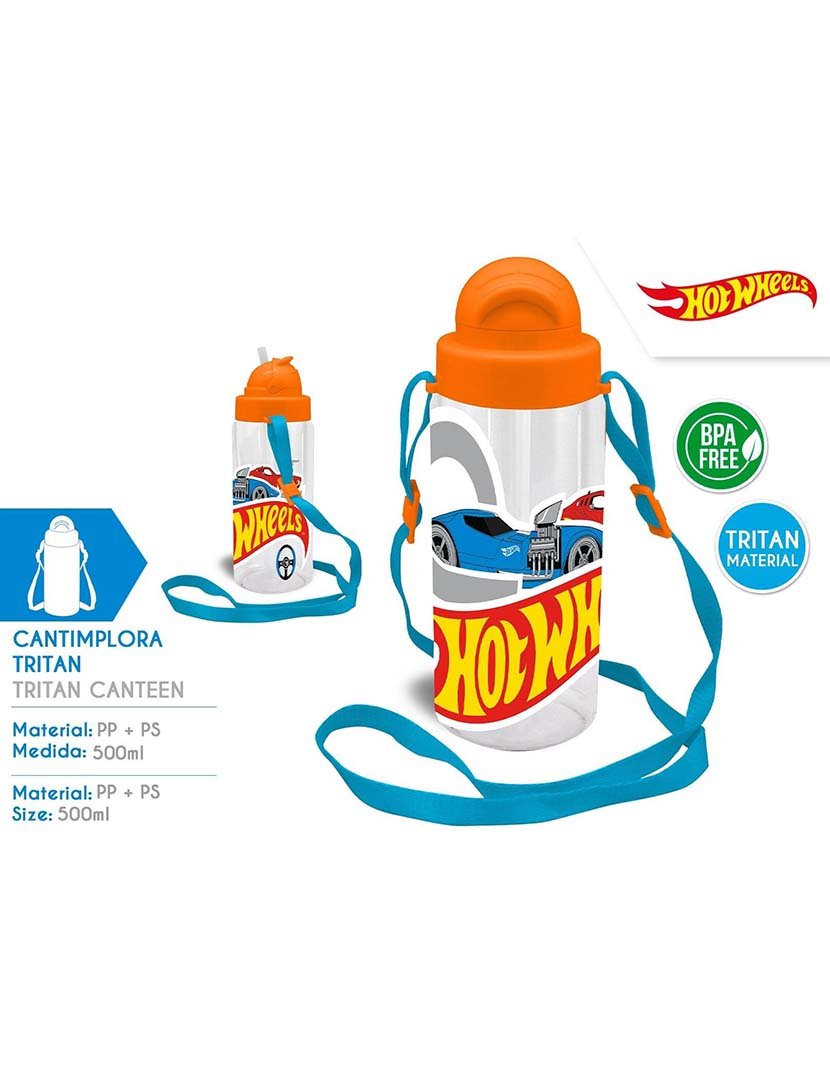 Tritan Bottle With Handle 500Ml Hotwheels
