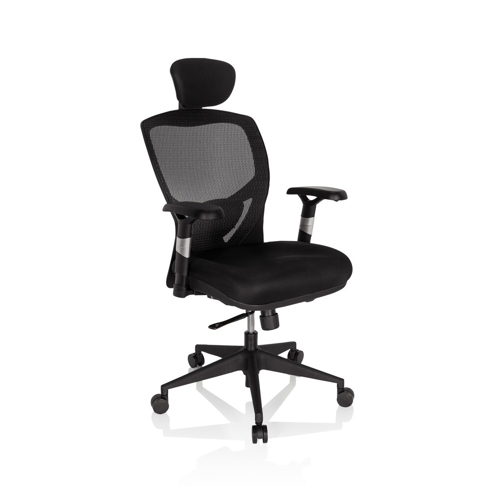 High End Bürostuhl VENUS BASE Stoff/Netzstoff mit Armlehnen hjh OFFICE