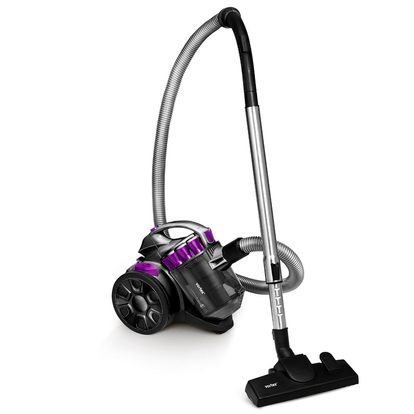 Vortex Aspirateur traineau sans sac double aspiration noir