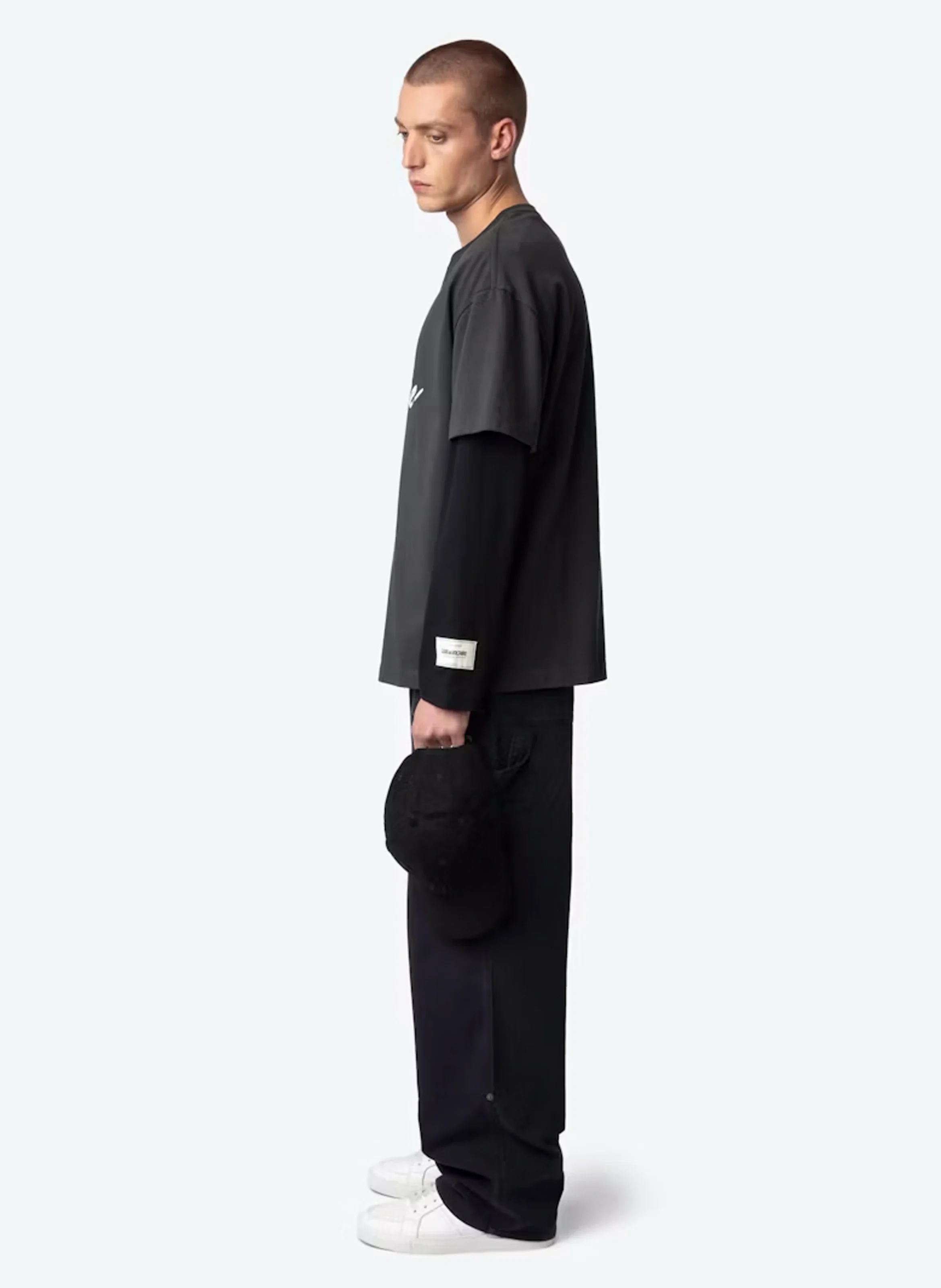 TEDDY - Tee-shirt oversize imprimé en coton bio | Gris