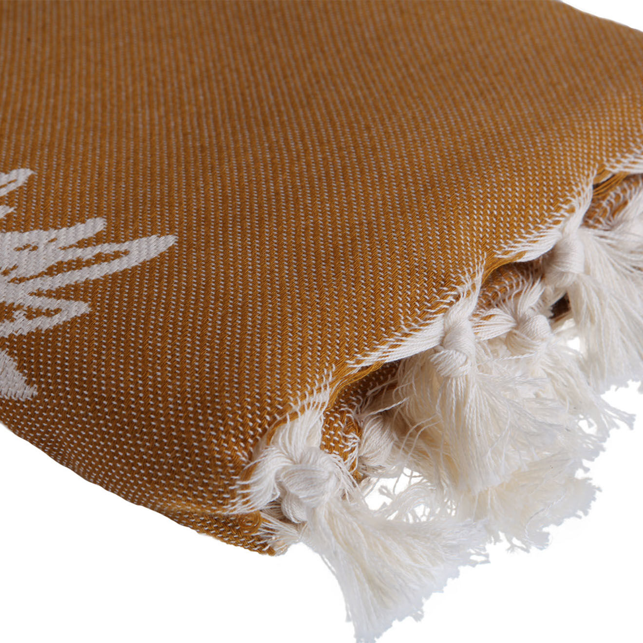 Febronie Fouta reversible Ananas jaune - 100x200 cm
