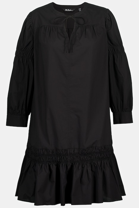 Kleid, A-Line, Bindeband, Langarm
