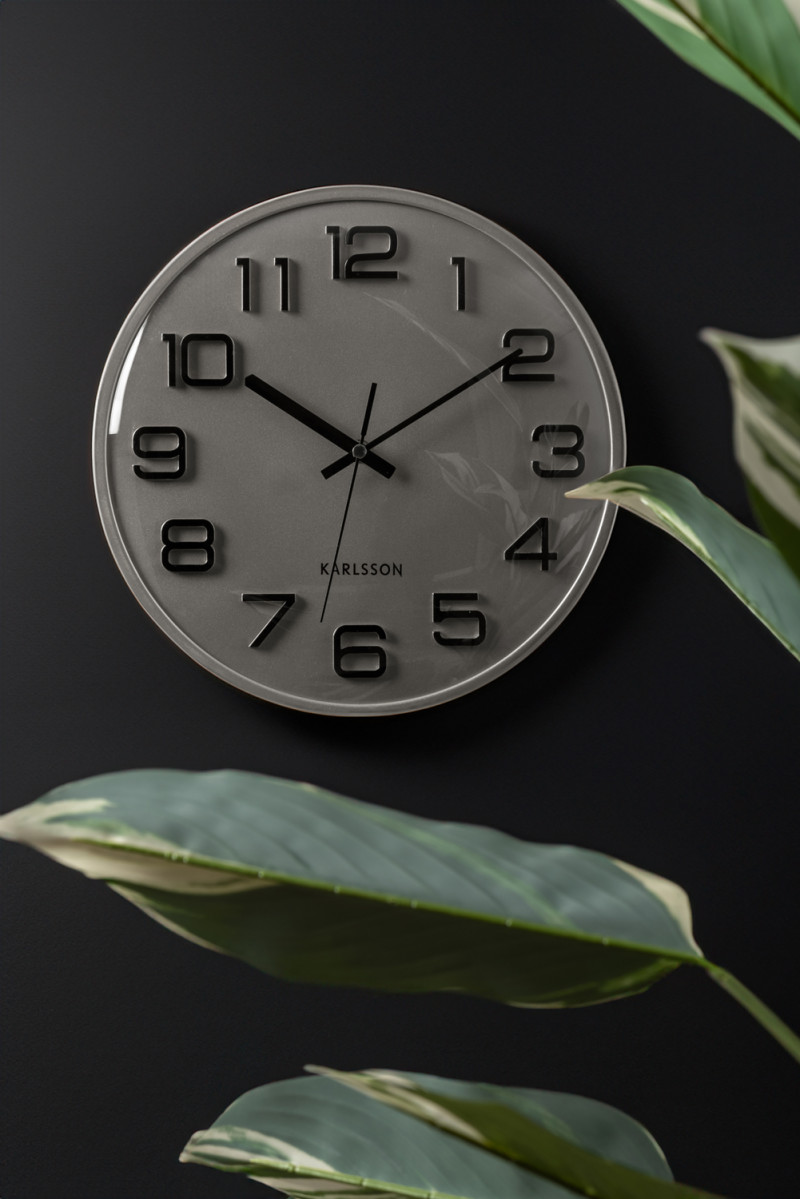 Wall Clock 3D Numbers KA6022GD Gold painted
