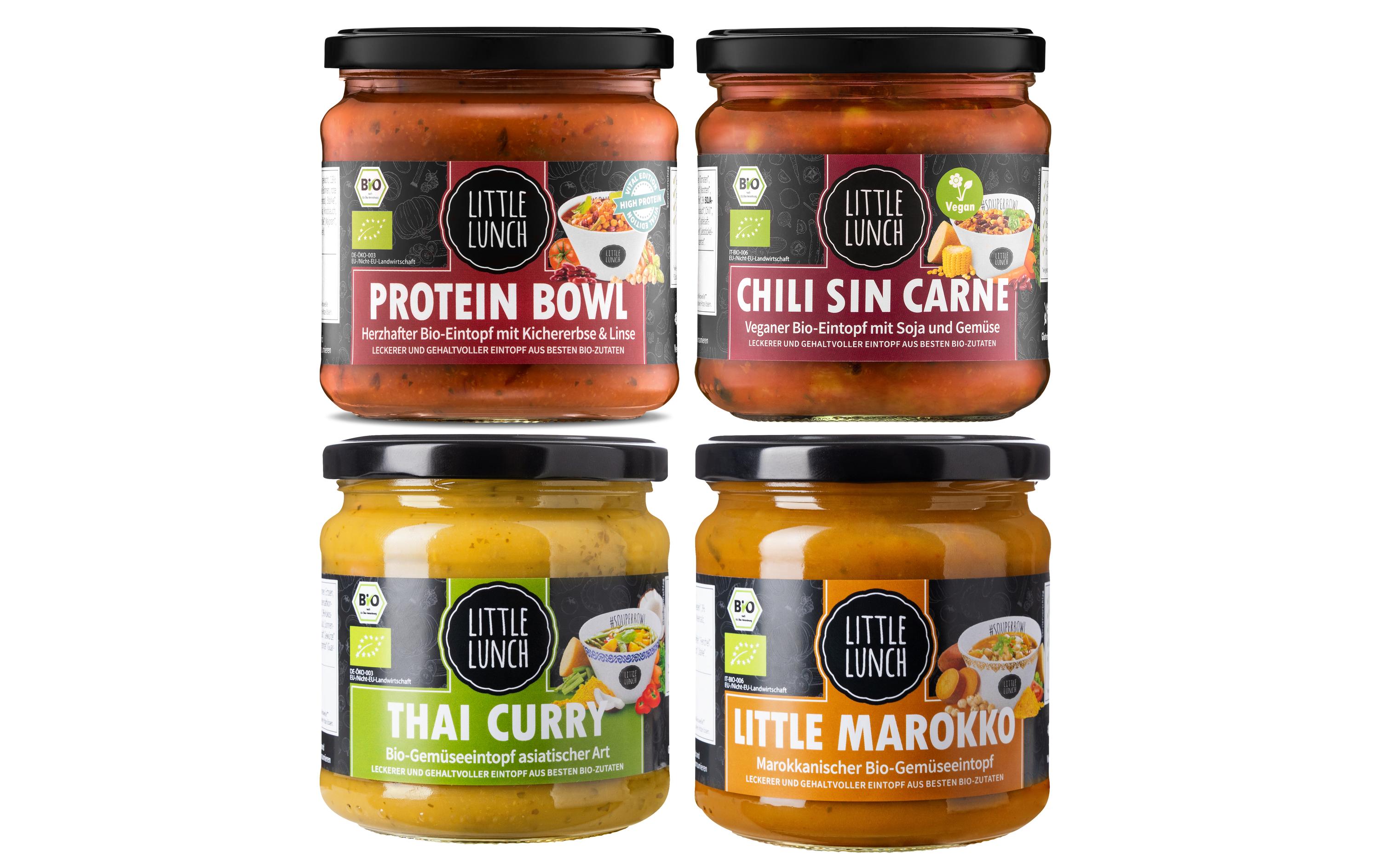 Suppen Little Lunch Set vegan Bio 4 x 350 ml4er Set aus veganen Suppen in Bio-Qualität