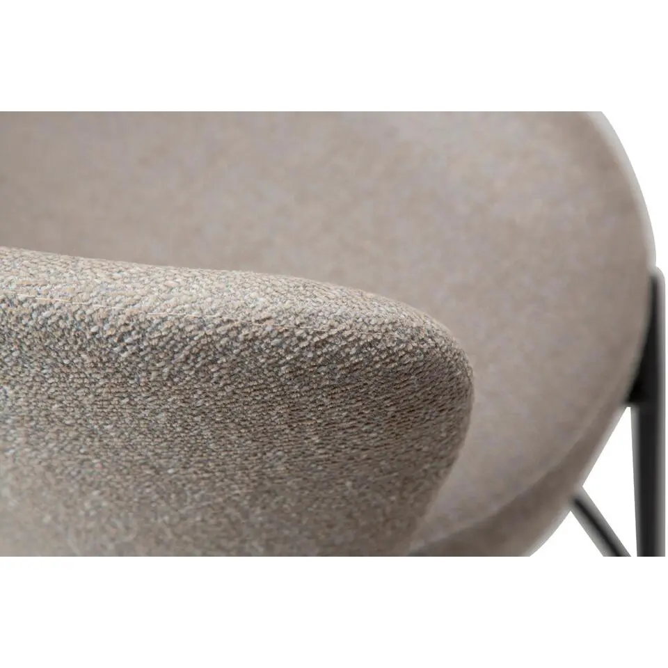 Hioshop Orbit Dan-Form counterstoel bouclé lichtgrijs