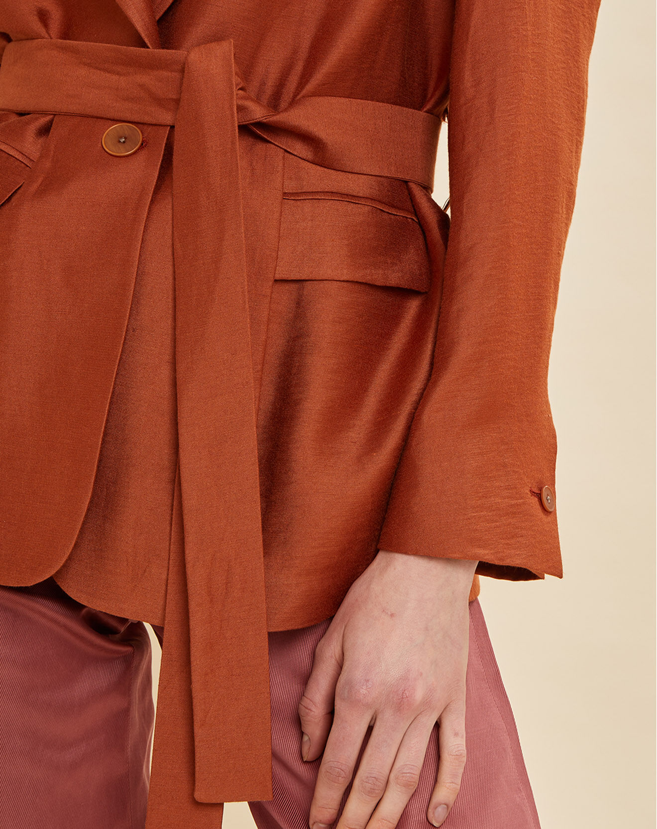 Chloé Stora Veste blazer en Lin mélangé Utopia terra
