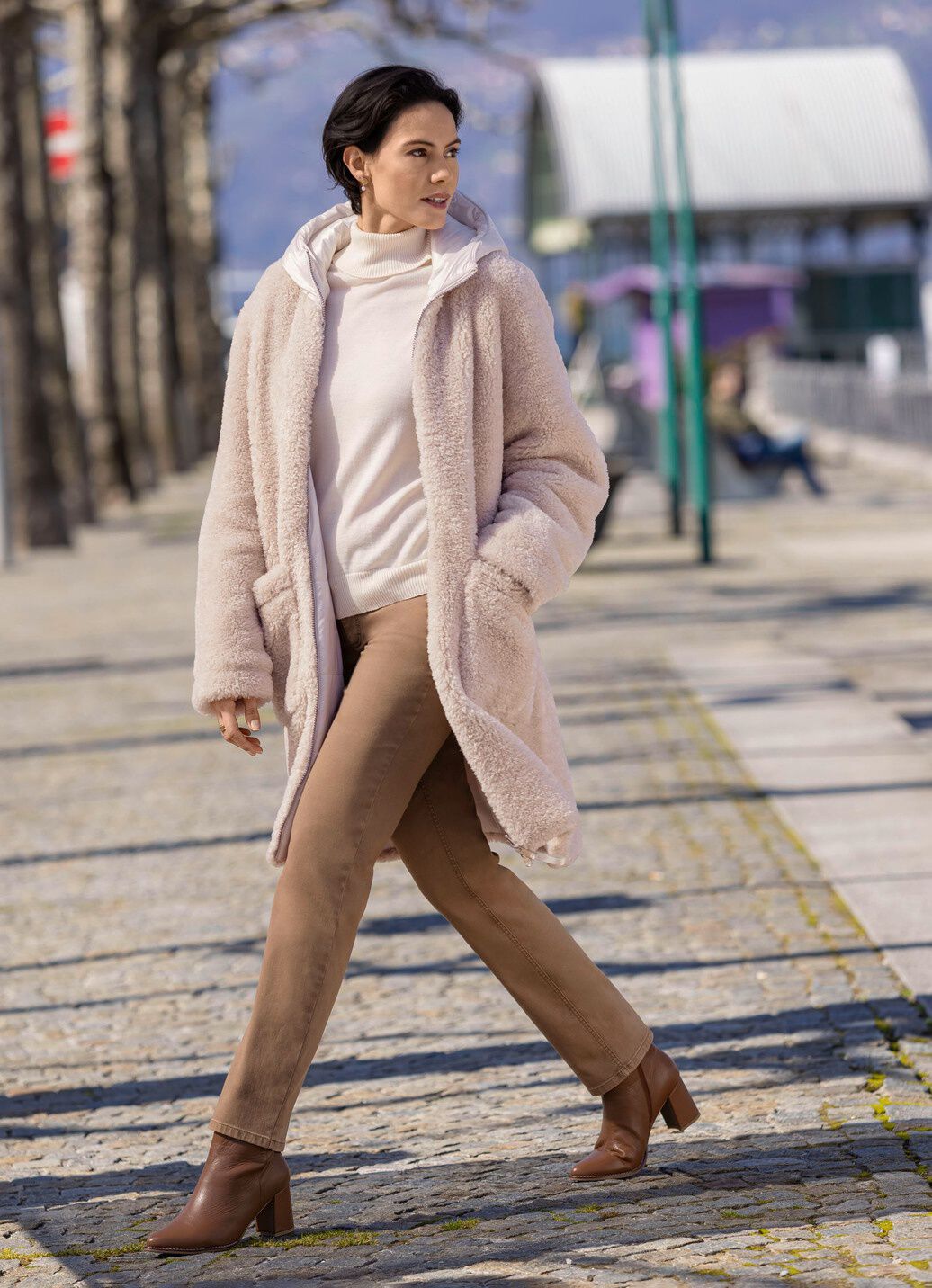 Wende-Kurzmantel im Oversized-Look
