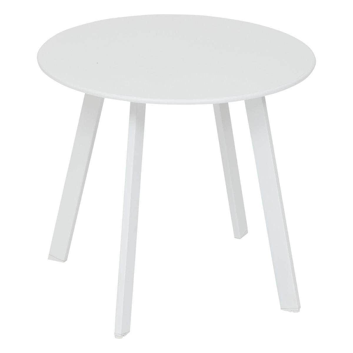 TABLE APPOINT SAONA D.50CM BLANC