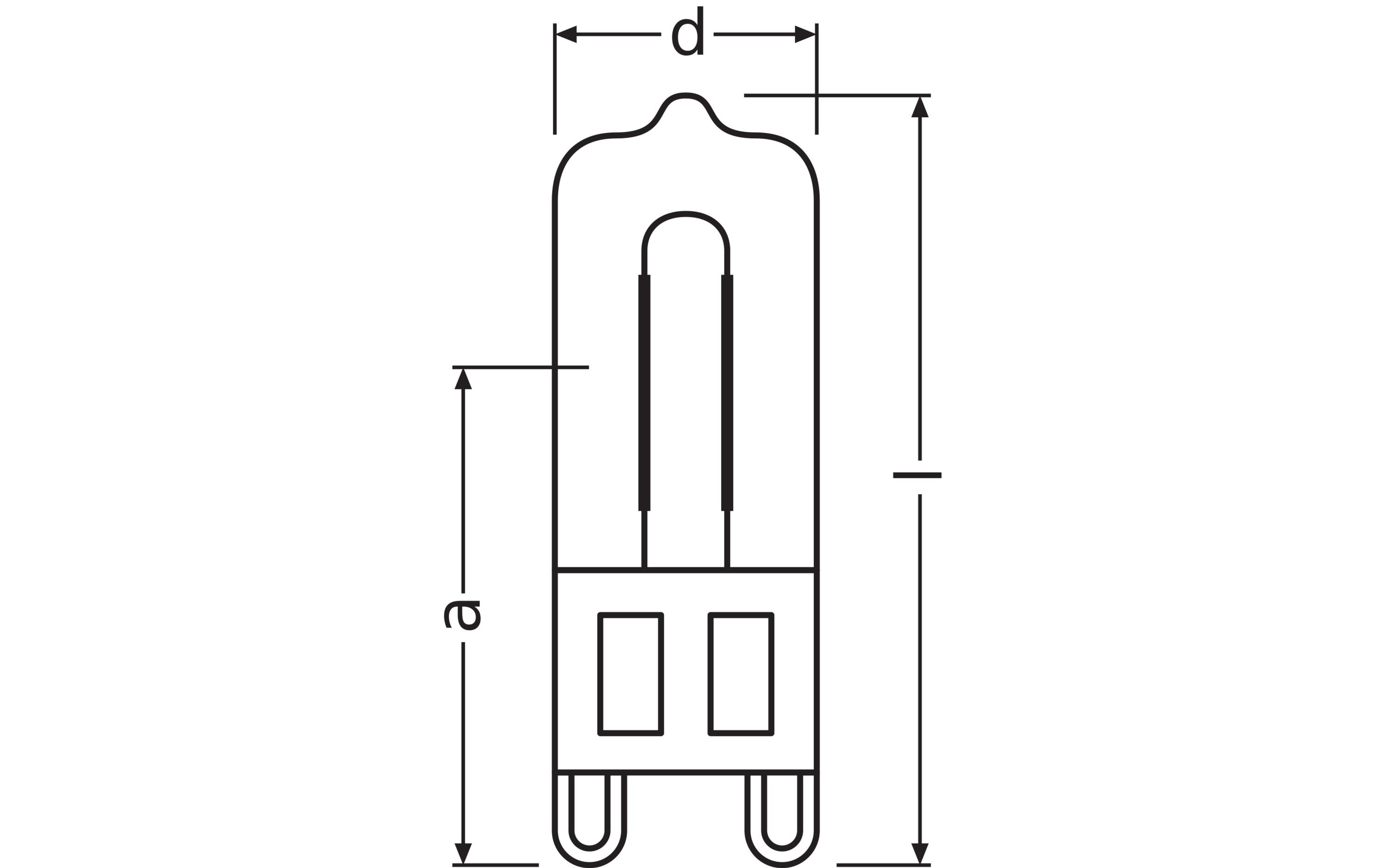Halogenlampe Backofen, 25W, G9, 260lm, WarmweissErsatzleuchtmittel für Backofen mit G9-Sockel