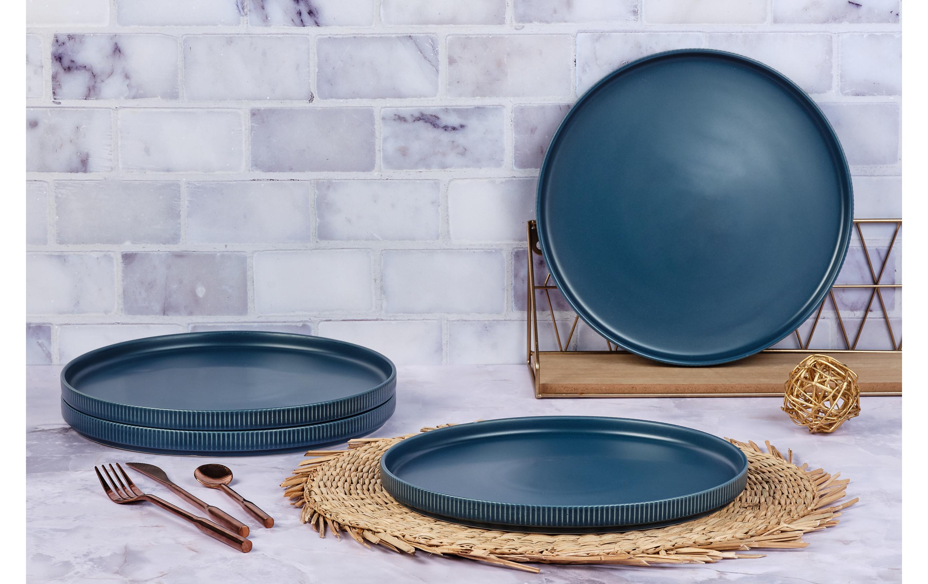 Speiseteller Scandi Ø 27.5 cm, 4 Stück, MarineblauEss- und Servierteller