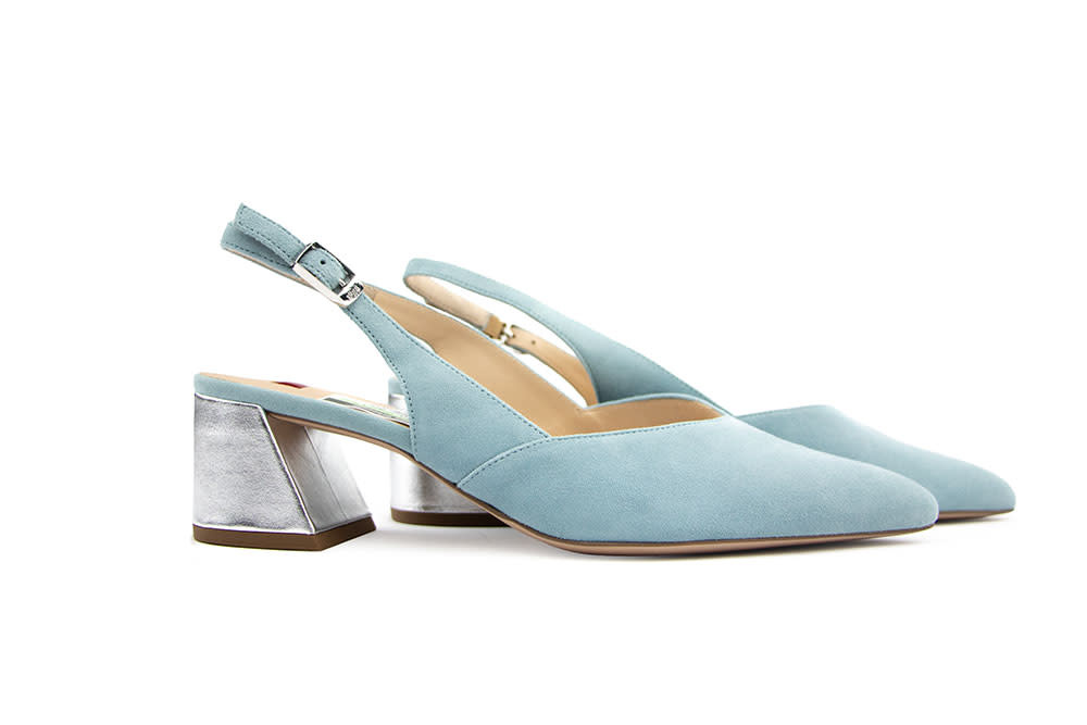 Högl Slingback Pump Skyblue Silver