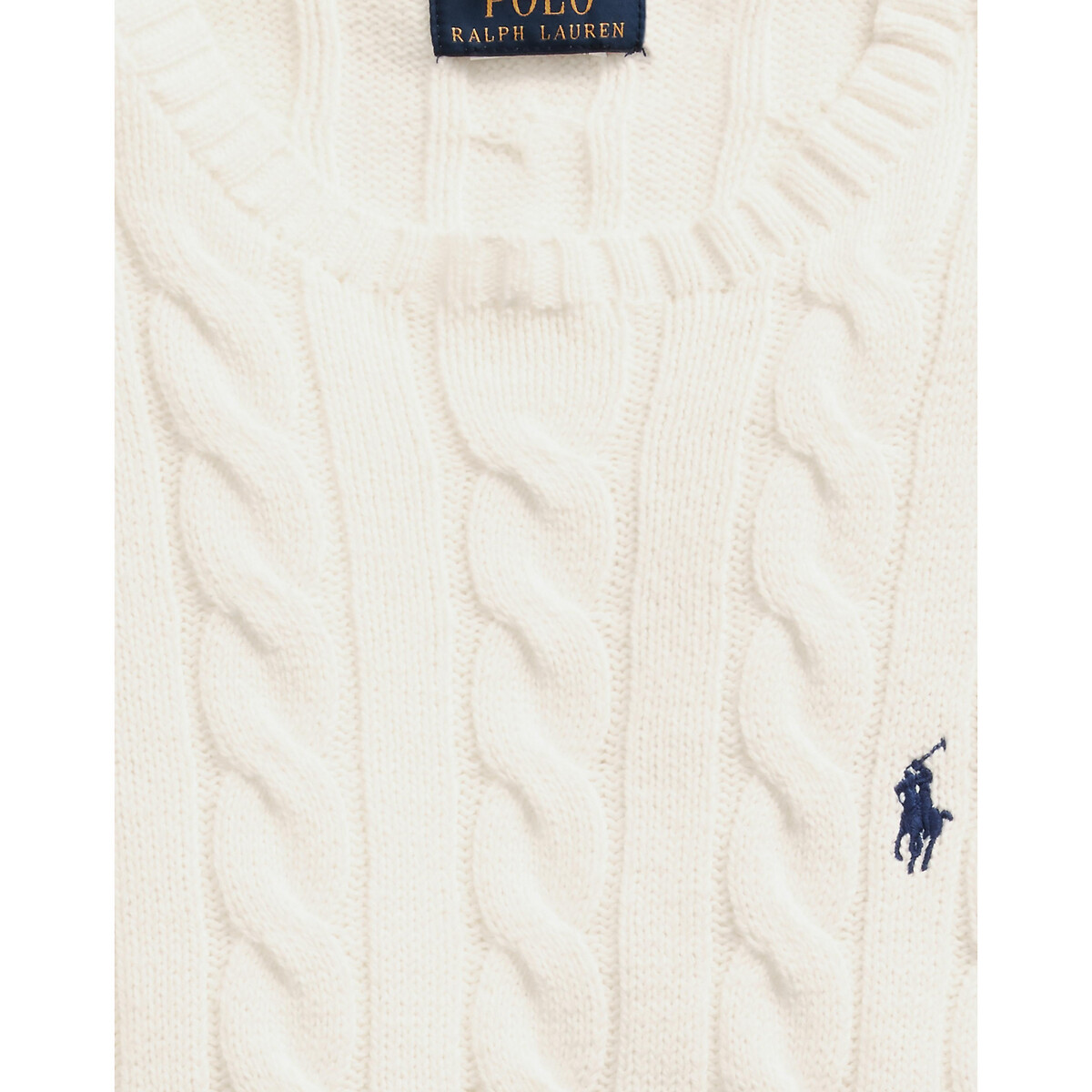 POLO RALPH LAUREN<br>Suéter de algodão trançado