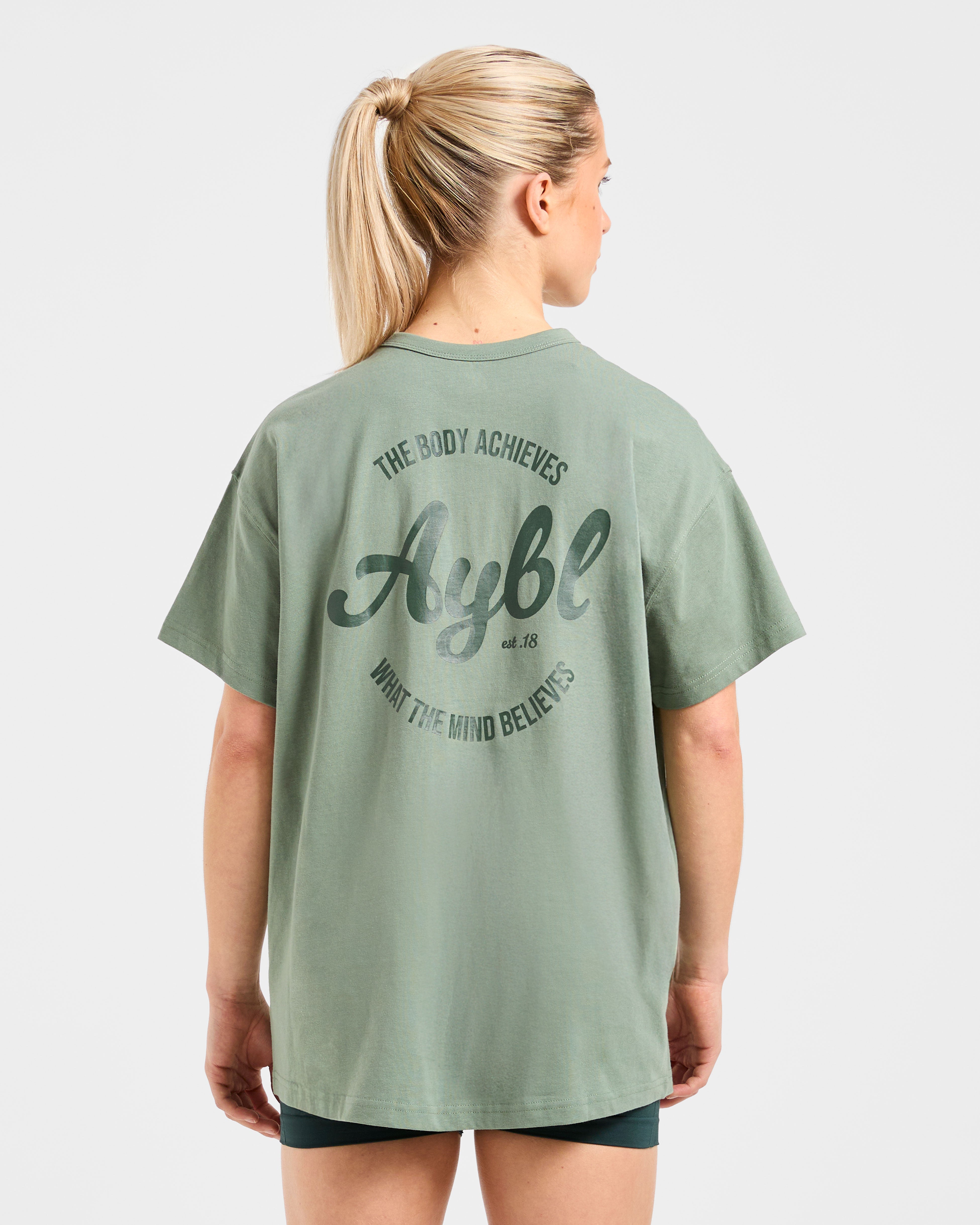 Body Achieve Mind Believe Oversized T Shirt