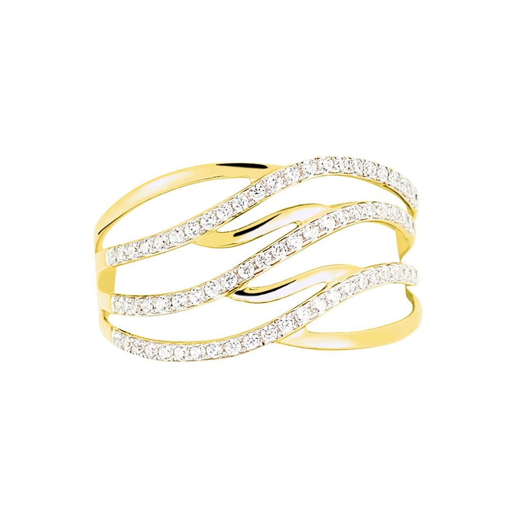 Bague Nahomi Or Jaune Oxyde De Zirconium