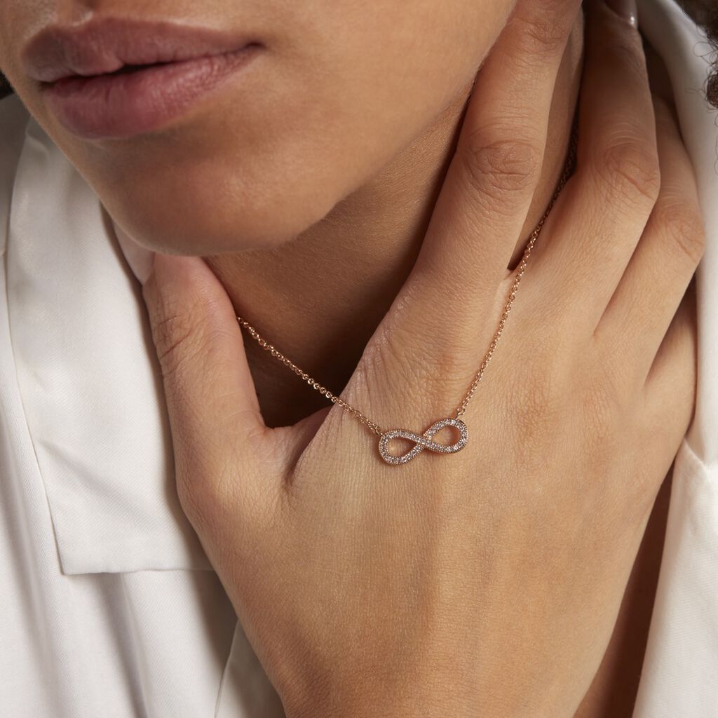Collier Merane Plaqué Or Jaune Oxyde De Zirconium
