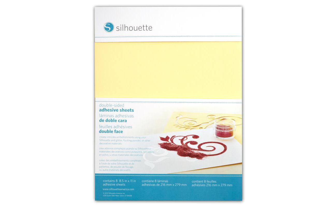 Stickerpapier Doppelseitig Gelb/WeissKreativ mit Silhouette