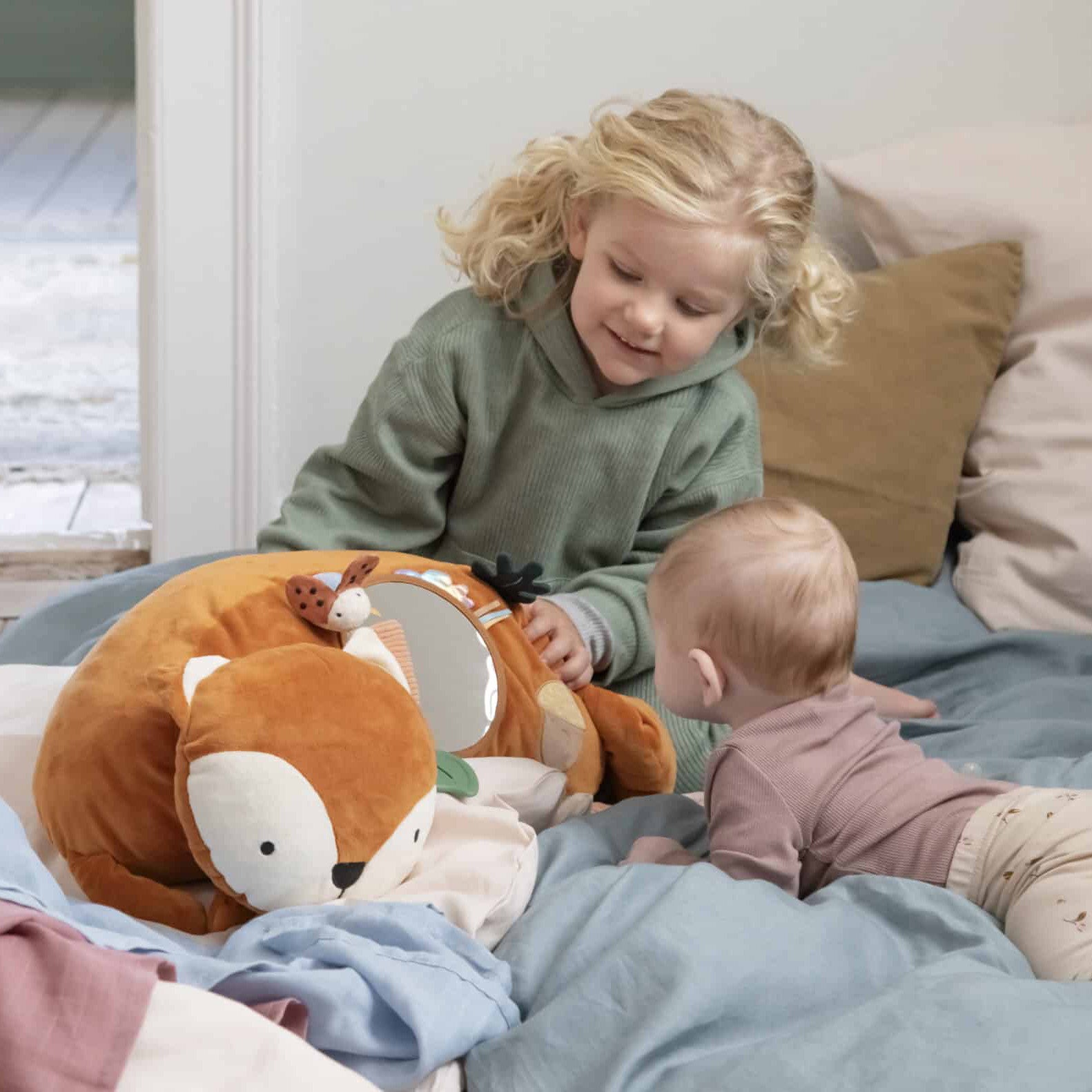 Spielkissen Bauchlage Sparky der Fuchs Dunkel Orange