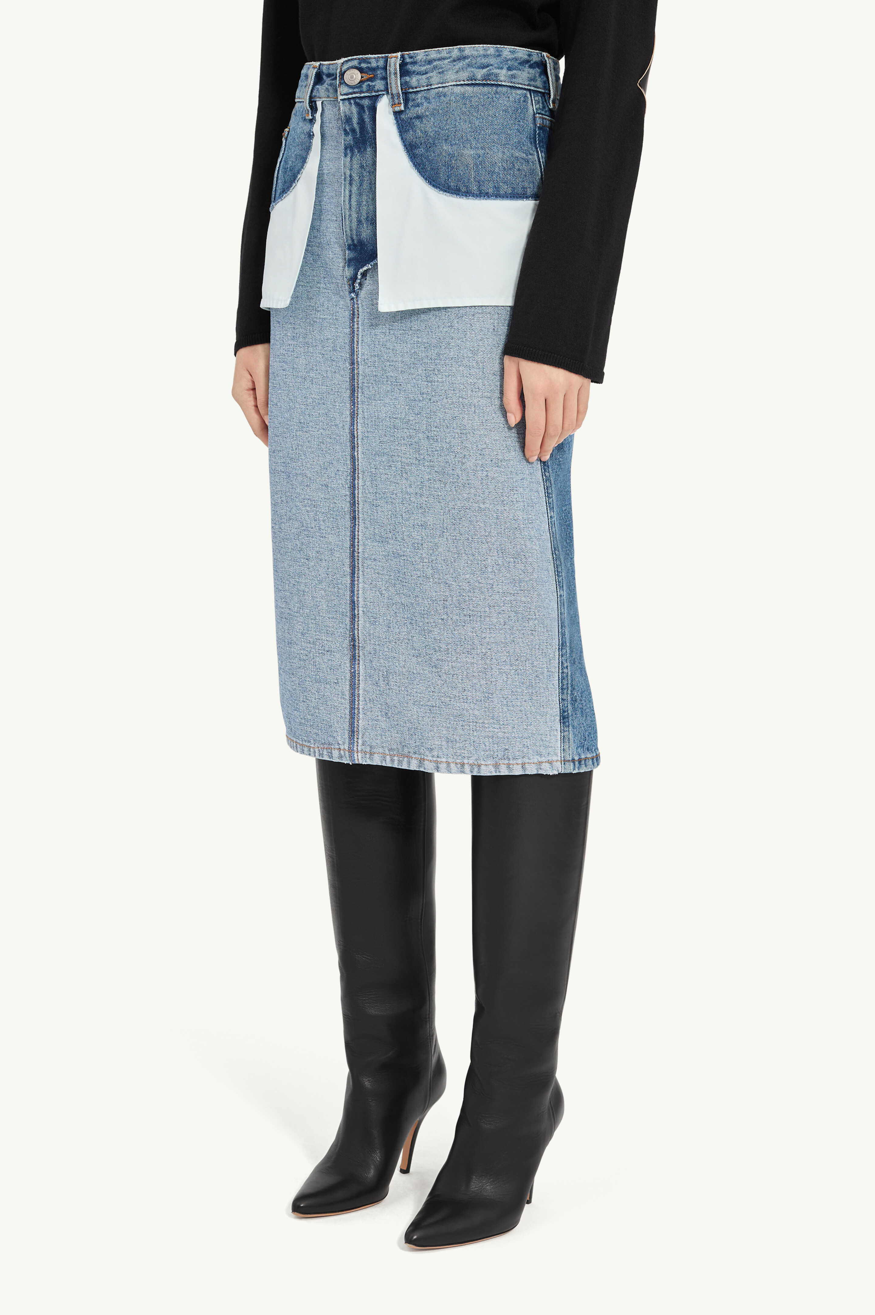 Jupe midi en denim