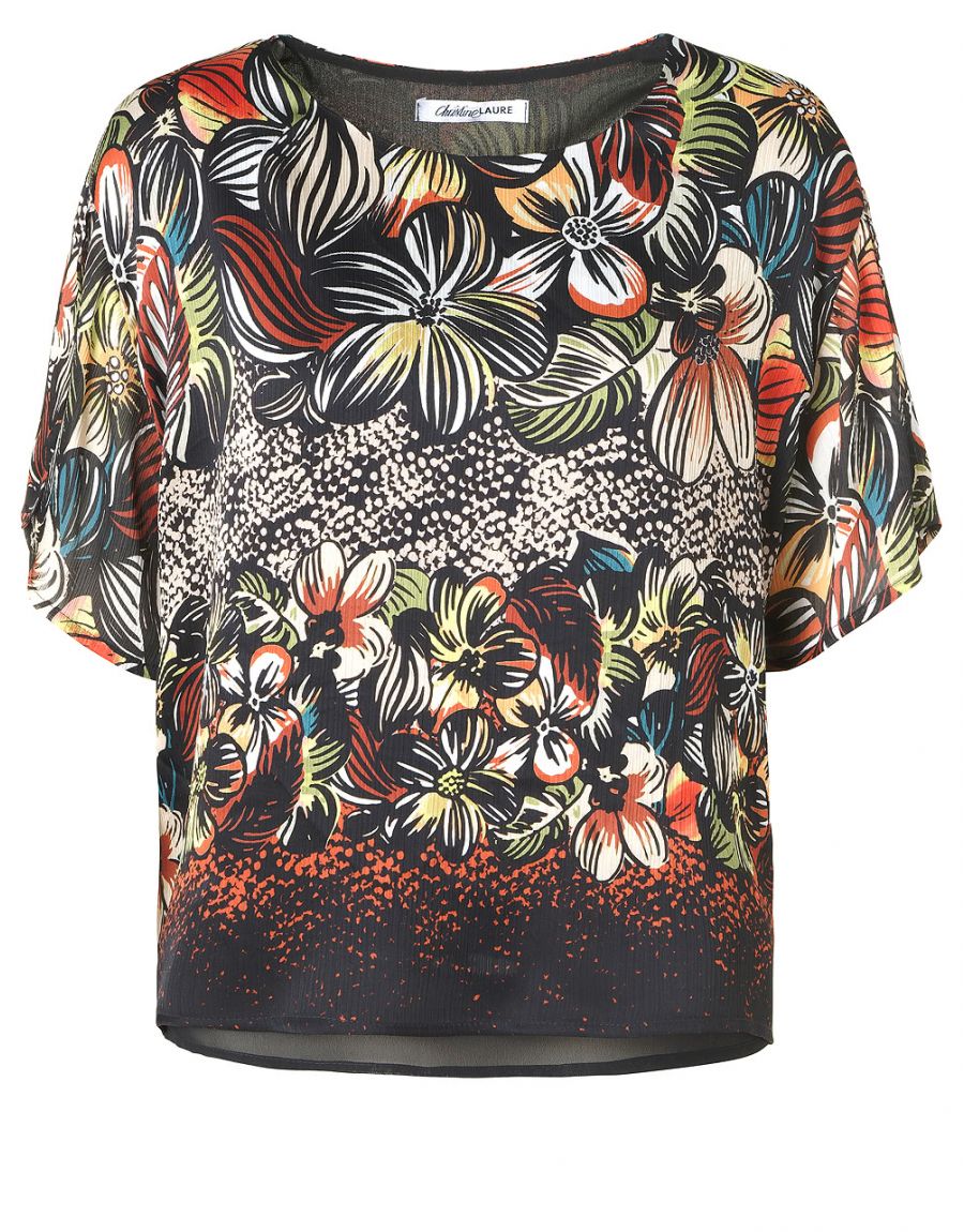 Blouse fluide à fleurs