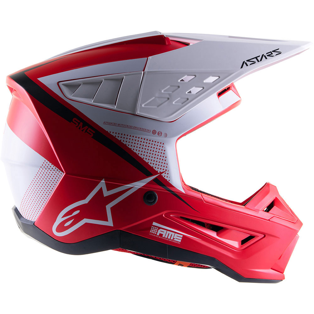 Alpinestars - Casque Supertech S-M5 Rayon Blanc Mat / Rouge / Brillant