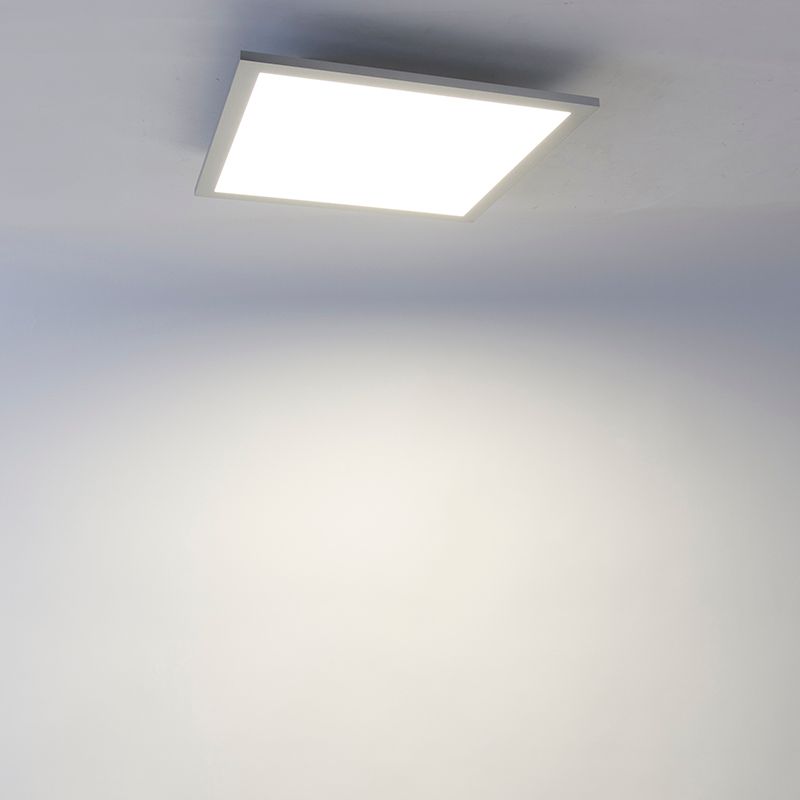 Modern LED-paneel staal 40 cm incl. LED - Liv