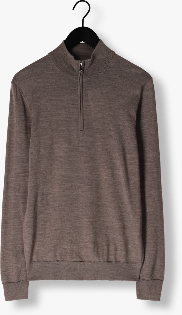 bruine profuomo trui pullover half zip merino