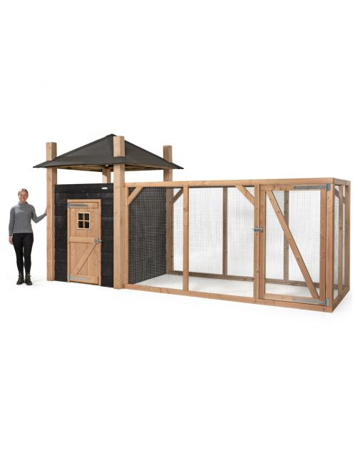 Voldux Hooiberg Niek Xl - Kippenhok - 462x175x225 cm Zwart
