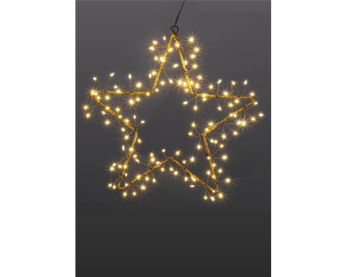 Decoratieve LED metalen ster hanglamp Lafiora Ø 30 cm, warm wit licht