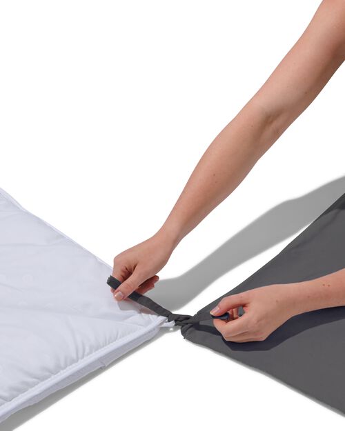 housse de couette percale 200x200/220 gris foncé